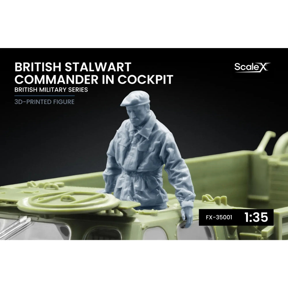 ScaleX British Stalwart Commander in Cockpit Figure for 1:35 Airfix Model Kits FX-35001