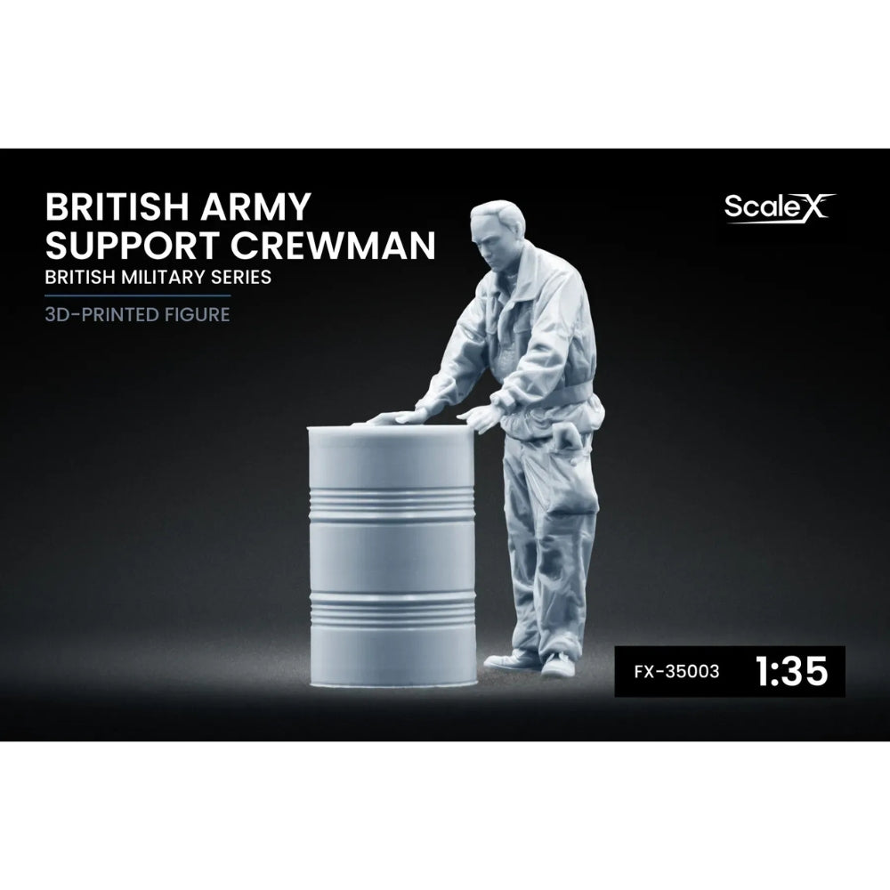 ScaleX British Army Support Crewman Figure 1:35 Model Kit FX-35003