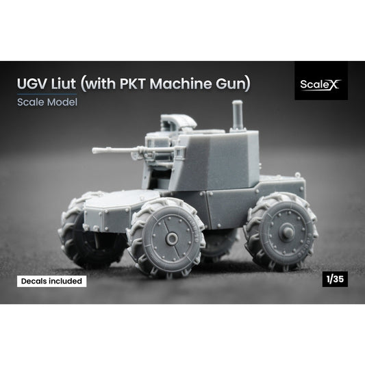 ScaleX UGV "LIUT" PKT with FN MAG Machine Gun 1:35 3D Printed Model Kit