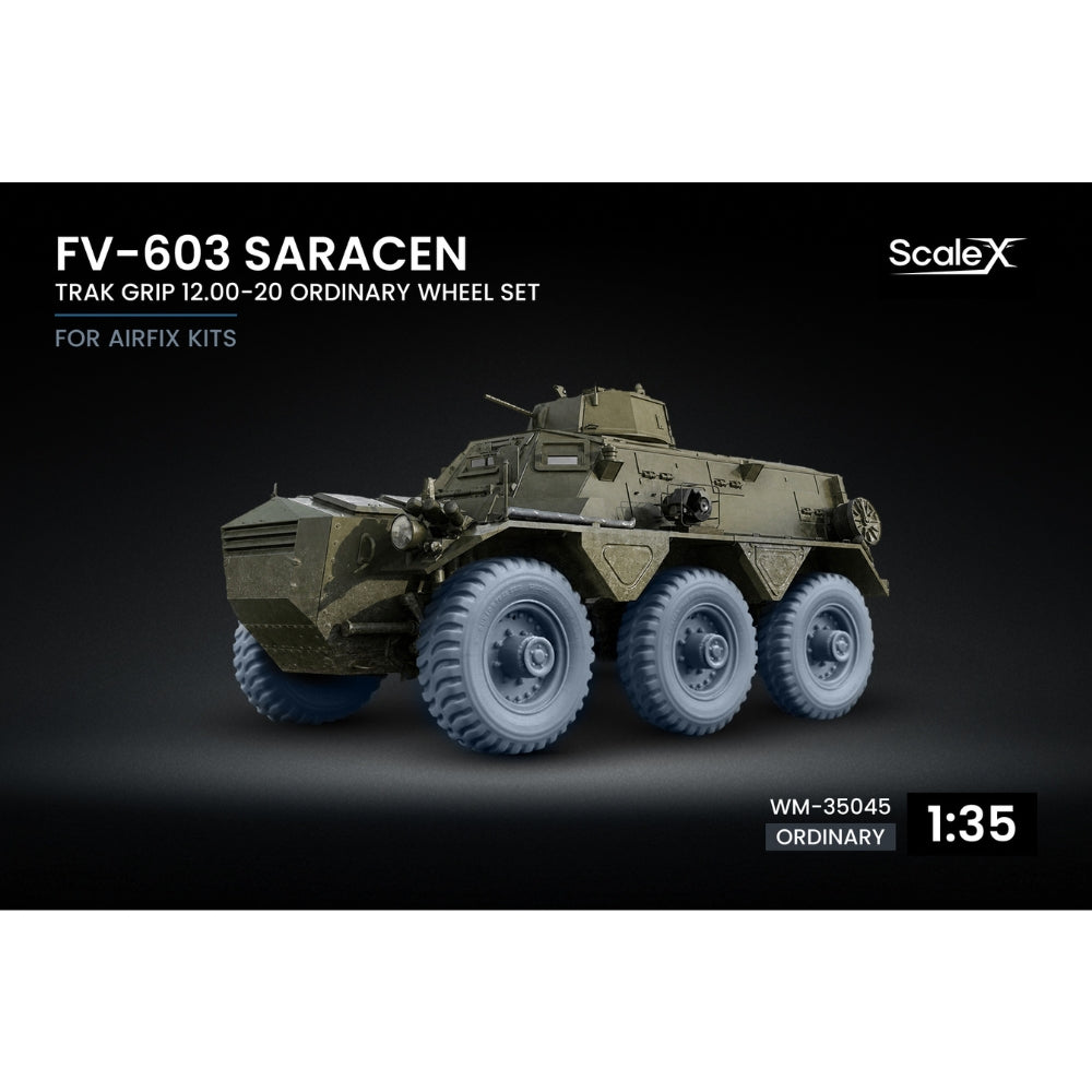 ScaleX Alvis Saracen FV-603 Trak Grip Ordinary Wheel Set For Airfix Model Kits
