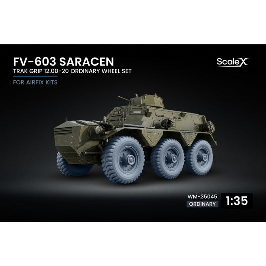 ScaleX Alvis Saracen FV-603 Trak Grip Ordinary Wheel Set For Airfix Model Kits