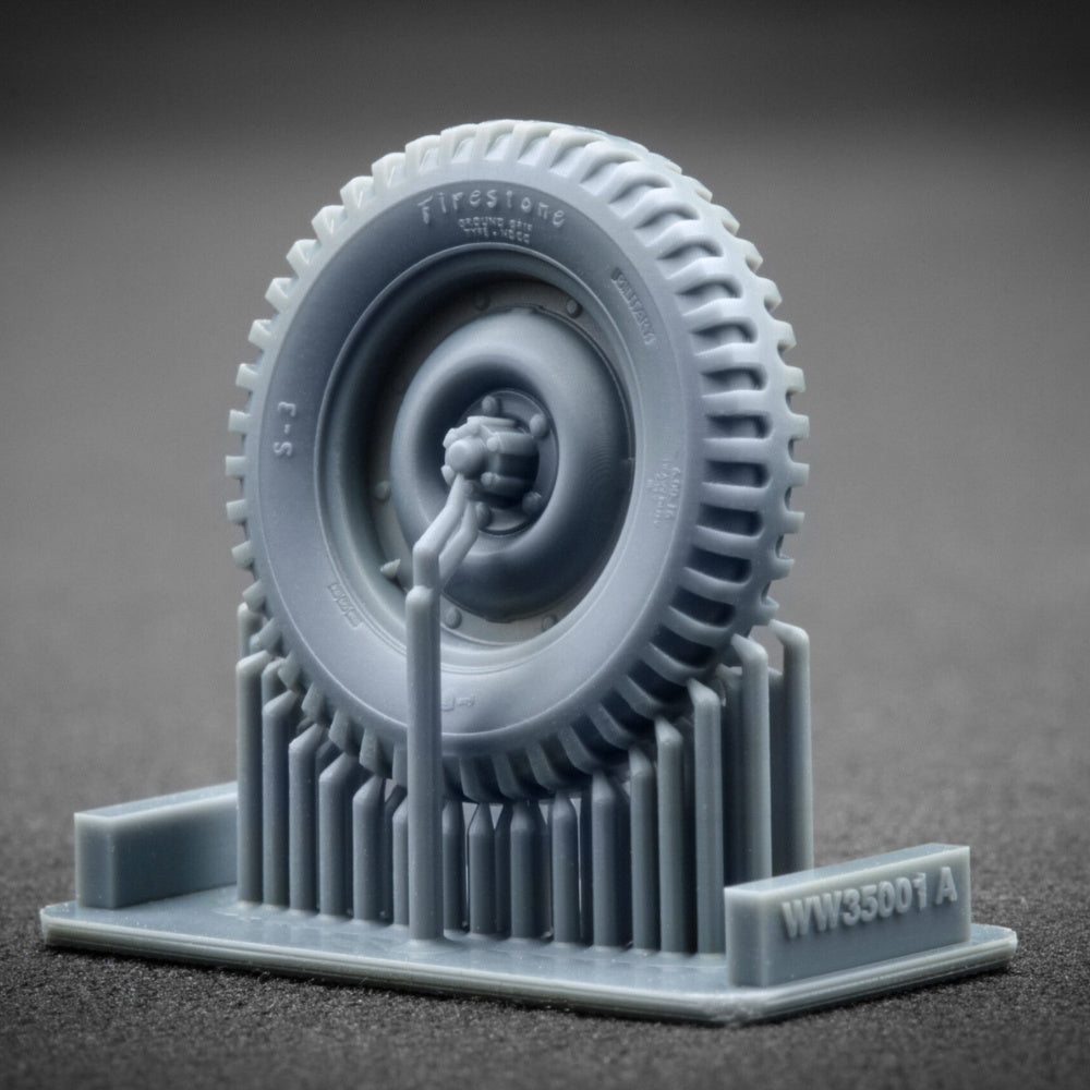 ScaleX US Willys MB Jeep Ordinary Wheel Set for 1:35 Model Kits