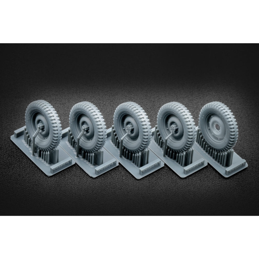 ScaleX US Willys MB Jeep Sagged Wheel Set for 1:35 Model Kits