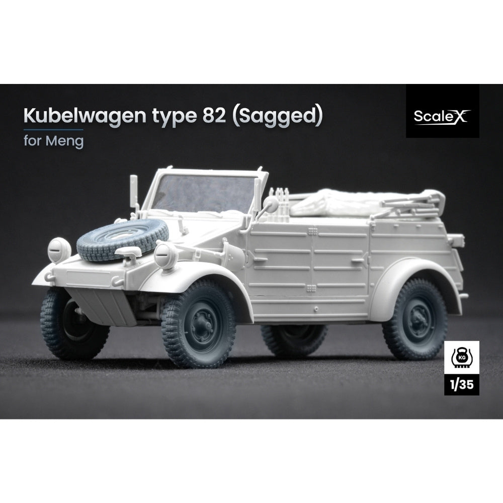 ScaleX Kubelwagen Type 82 Sagged Wheel Set for Meng Tamiya 1:35 Model Kits