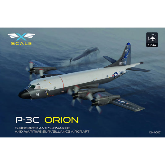 X-Scale 144007 USN P-3C Orion Anti-Sub Surveillance Aircraft 1:144 Model Kit