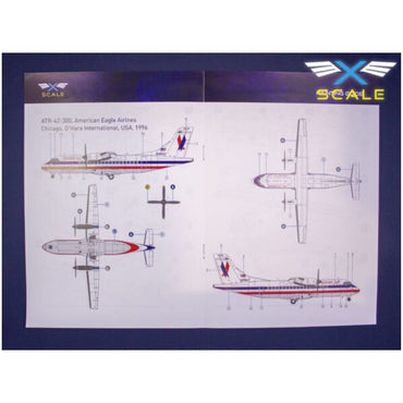 X-Scale ATR-42-300 American Eagle Passanger Airliner 1:144 Model Kit X144DC8
