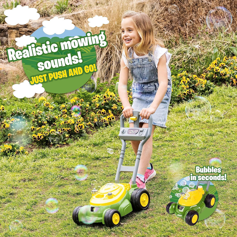 John Deere Bubble 'N' Go Mower w/4oz Bottle Age 3+
