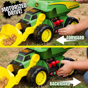 John Deere Kids 2-in-1 Dig Rig Large Motorized Dumper Farm Toy