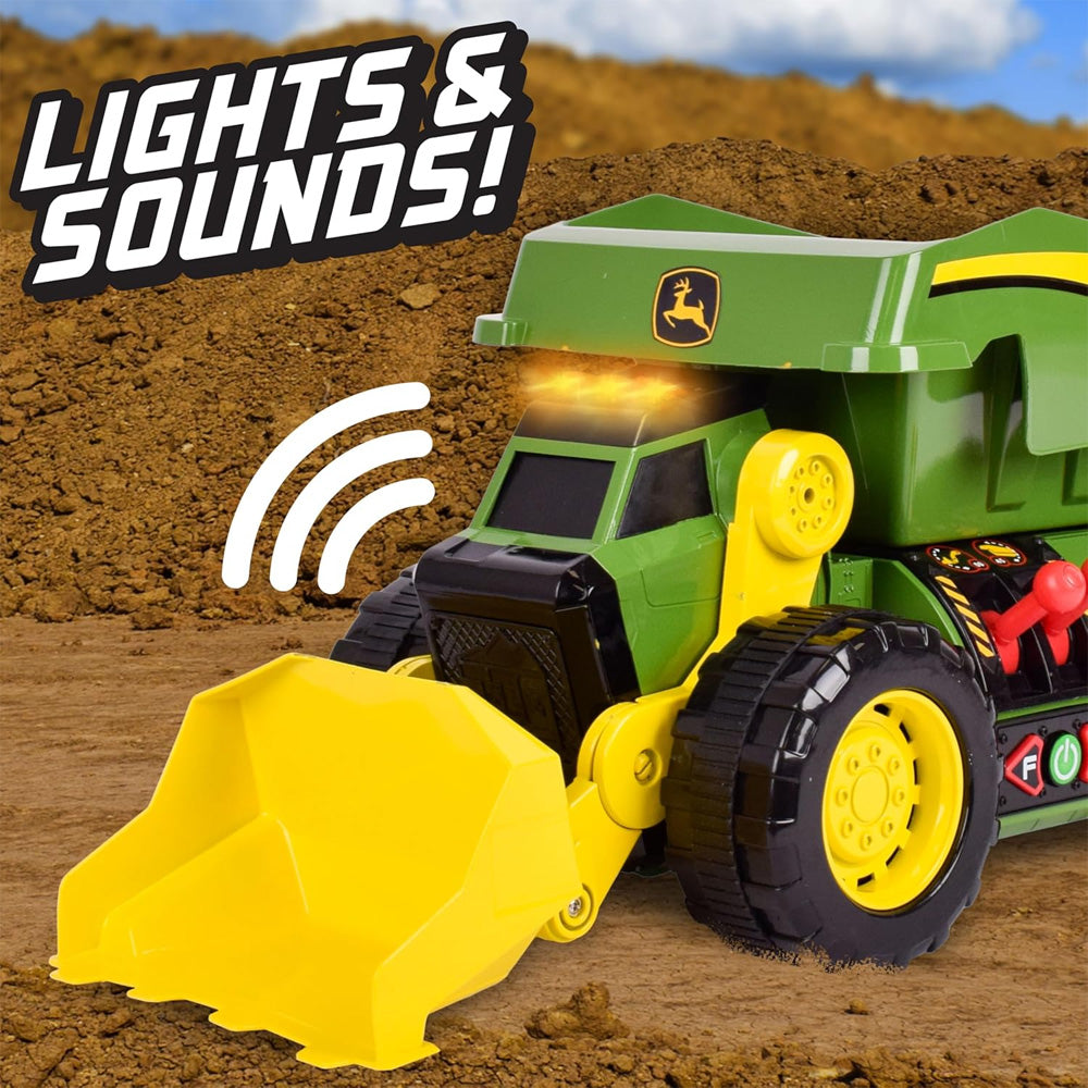 John Deere Kids 2-in-1 Dig Rig Large Motorized Dumper Farm Toy