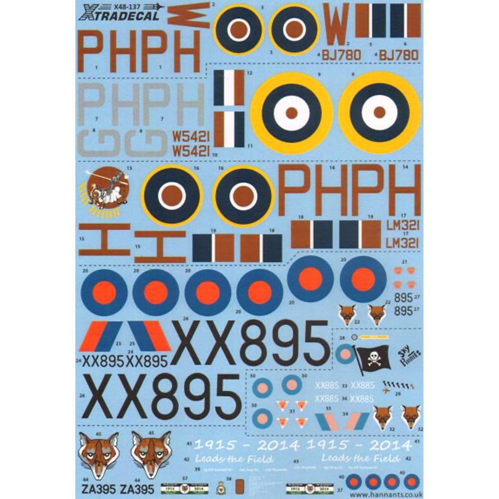 Xtradecal 48137 Blackburn Buccaneer 1:48 Decal Set Airfix A12012 Model Kit etc