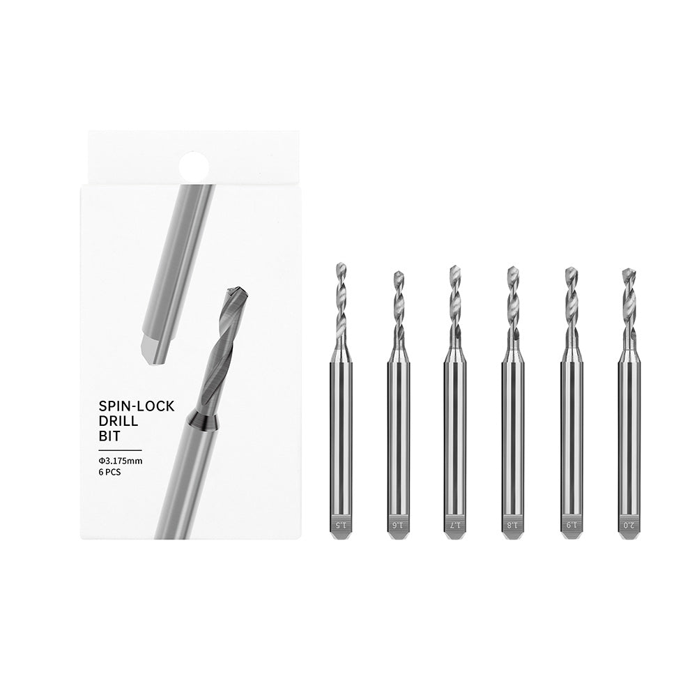 DSPIAE Spin-Lock Drill Bit Set 02 for Mobius Hand Drill 1.6-2mm XDB-S02