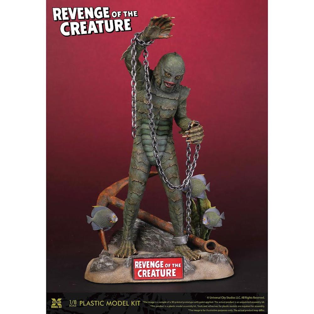 X-Plus Revenge of the Creature w/Diorama Base 1:8 Model Kit 411-200077C