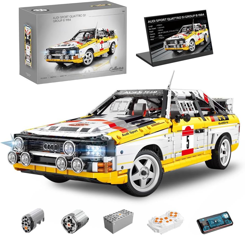 Bole Brick Audi Sport Quattro S1 Group B 1984 Brick Model 3880pcs