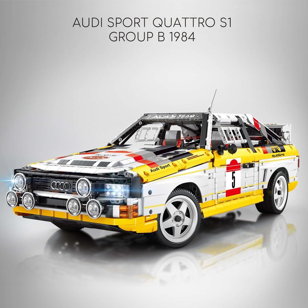 Bole Brick Audi Sport Quattro S1 Group B 1984 Brick Model 3880pcs