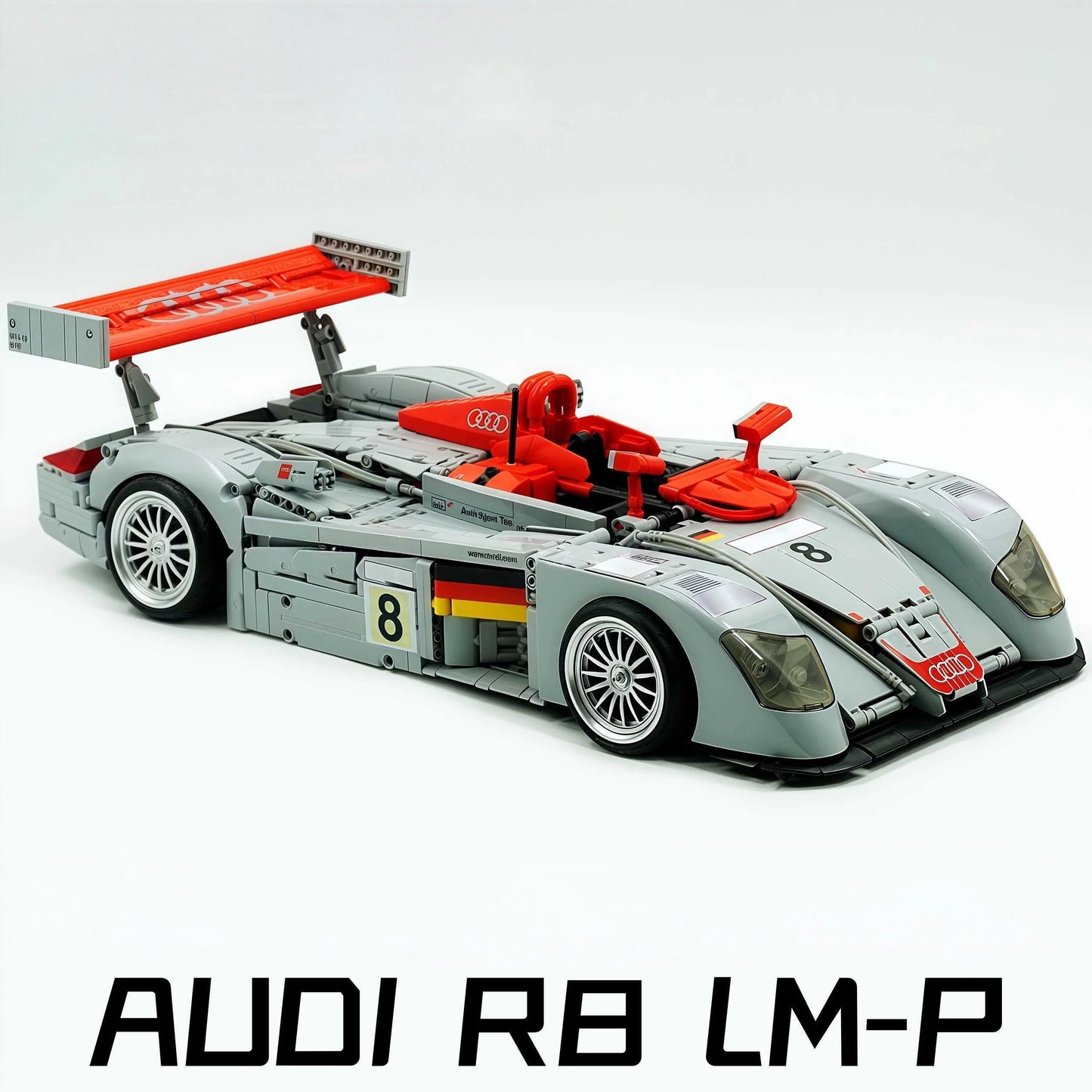 Bole Brick Audi R8 LMP NO.8 1:10 Brick Model 2426pcs