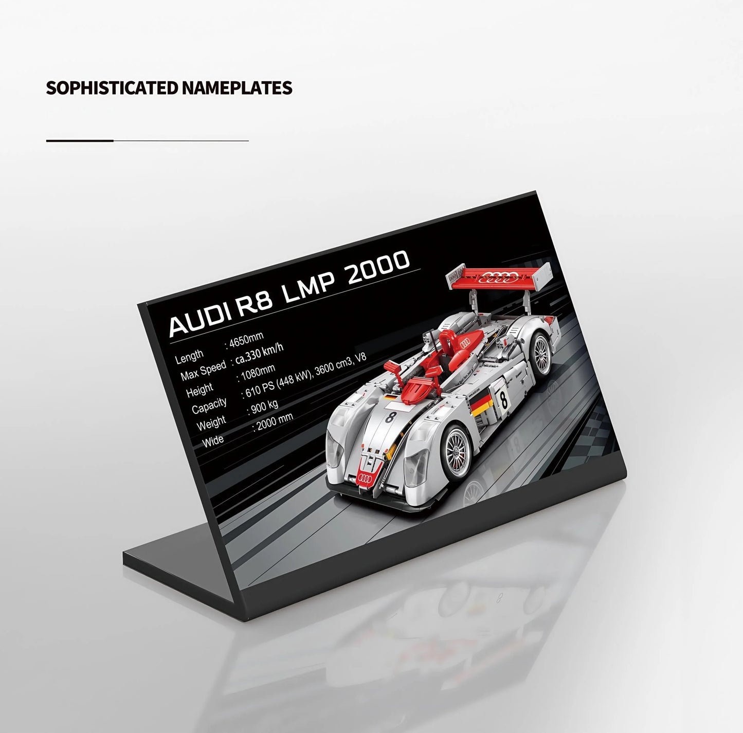 Bole Brick Audi R8 LMP NO.8 1:10 Brick Model 2426pcs