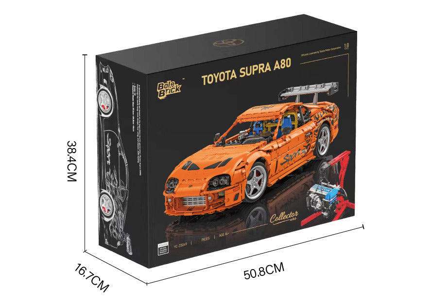 Bole Brick Toyota Supra A80 2JZ 1:8 Brick Model 4508pcs - Ultimate 2JZ Collector's Edition