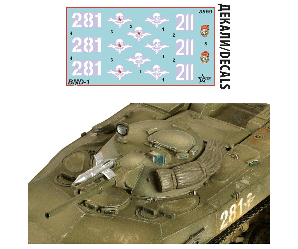 Zvezda 3559 Soviet Airborne Fighting Vehicle BMD-1 1:35 Model Kit