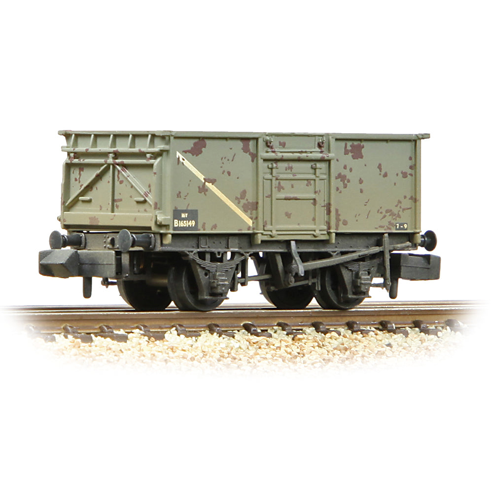 Graham Farish 377-227H BR 16T Steel Mineral Wagon with Top Flap Doors BR Grey [W] N Gauge