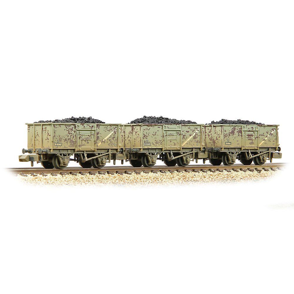 Graham Farish 377-235C BR 16T Steel Mineral with Top Flap Doors 3-Wagon Pack BR Grey [WL] [W] N Gauge