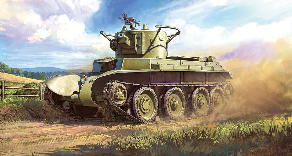 Zvezda 6283 Soviet Light Artillery Tank BT-7A 1:100 Model Kit