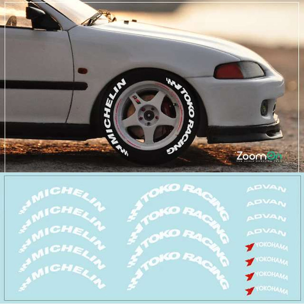 ZoomOn 1:24 Tyre Decals Set (A) ZD053
