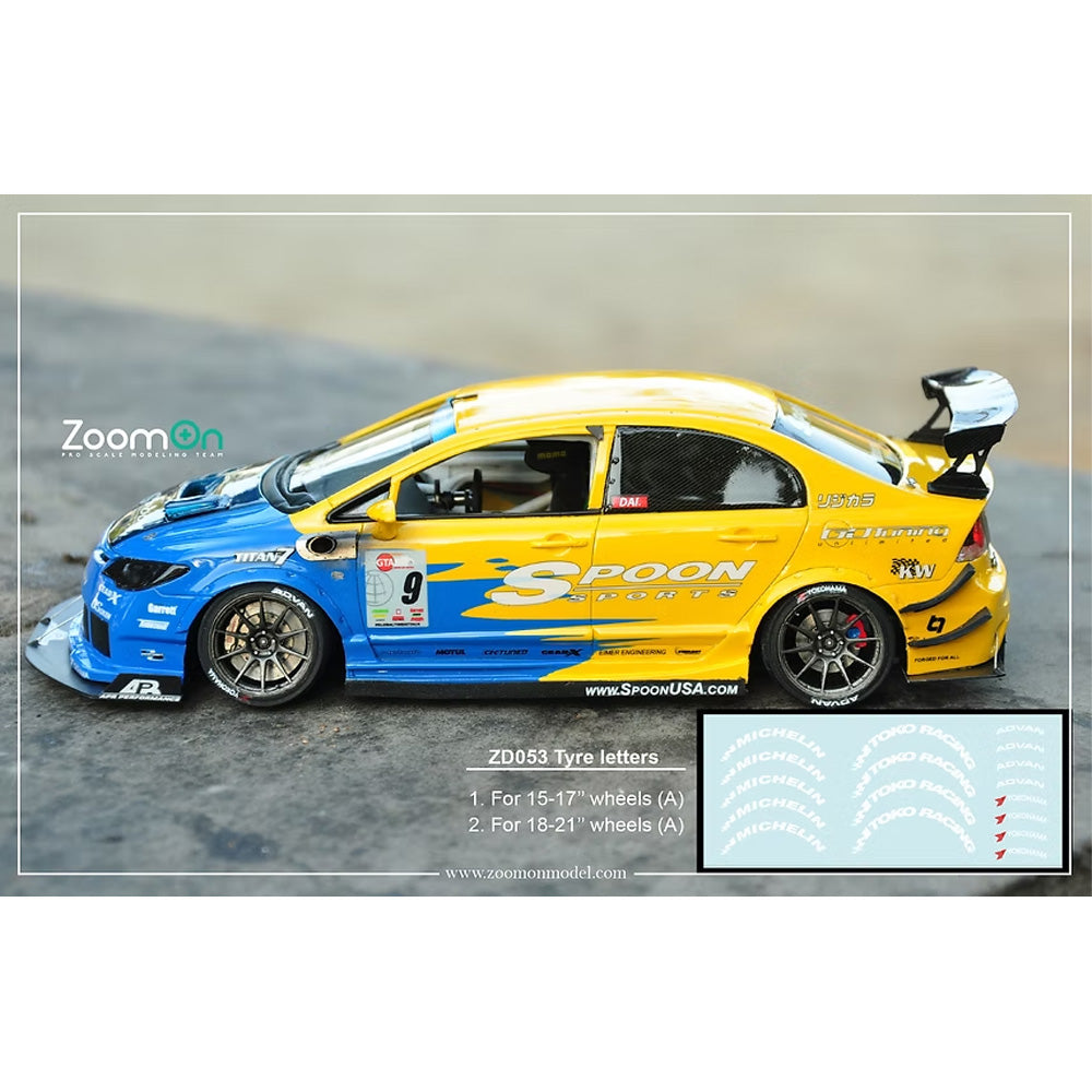 ZoomOn 1:24 Tyre Decals Set (A) ZD053
