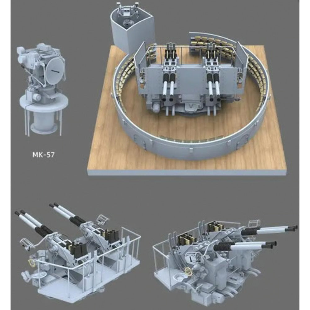 Zimi Model 53001 US Navy 40mm Quad Bofors AA Gun Mount 1:35 Model Kit