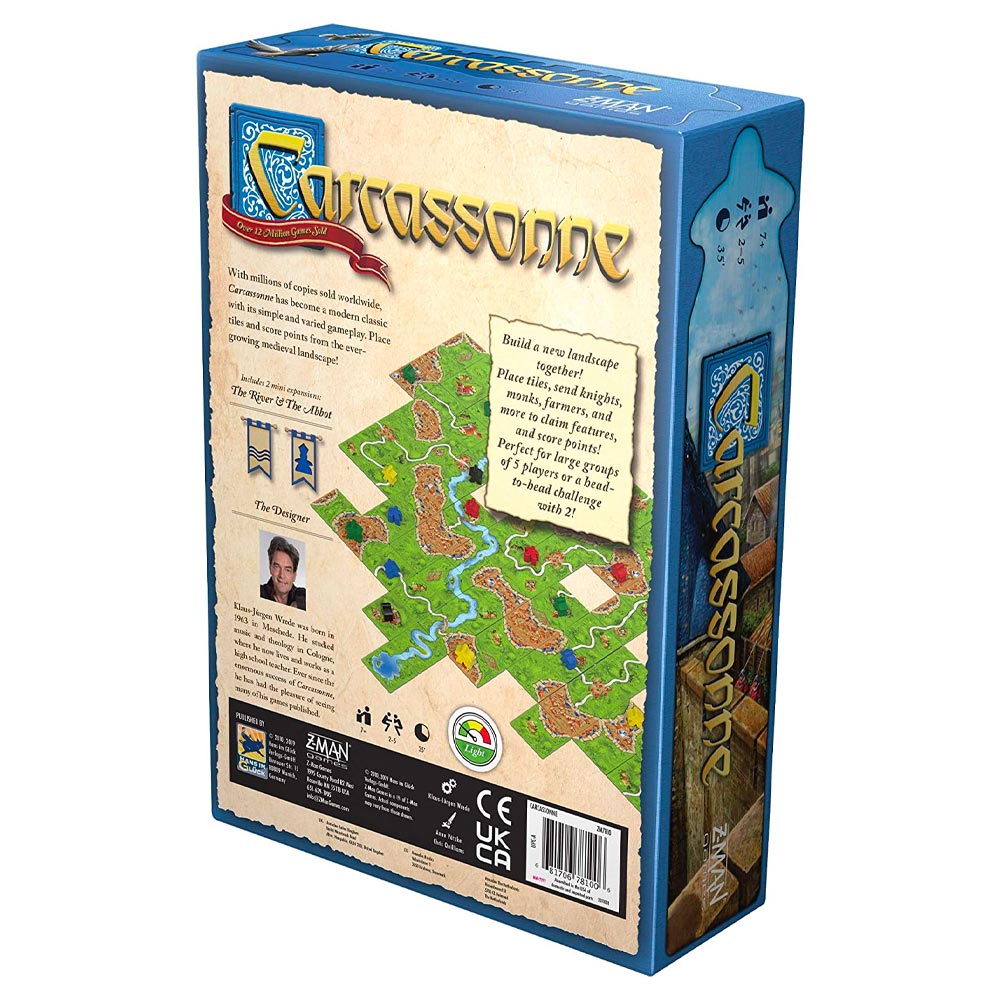 Carcassonne - Board Game - Age 7+ - 2-5 Players - 45min - Z-Man Games