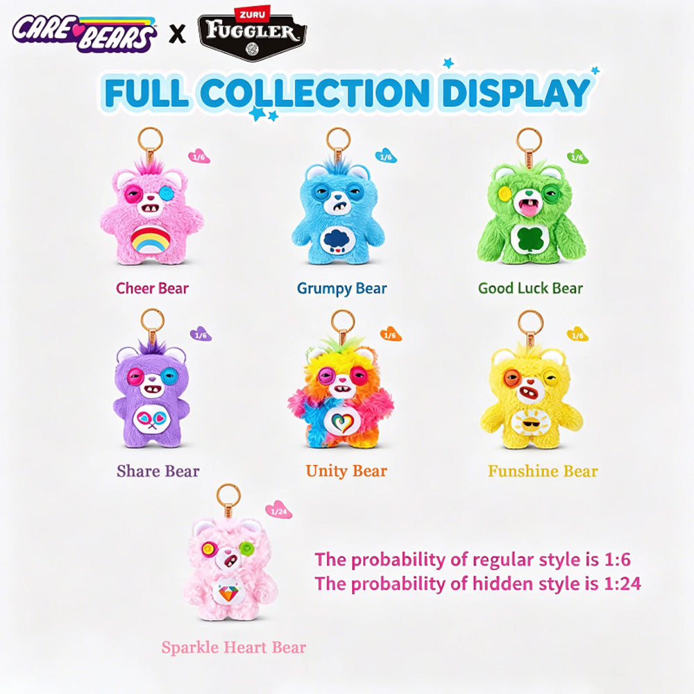 Fuggler x Care Bears 5" Plush Key Ring Blind Box Zuru 15782