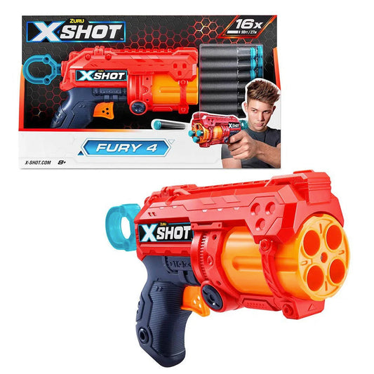 ZURU XShot Fury 4 Foam Dart Blaster inc. 16 Darts