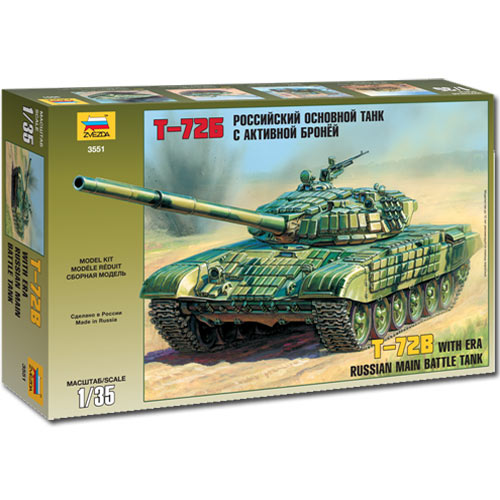 ZVEZDA 3551 Russian Main Battle Tank T-72b 1:35 Military Model Kit