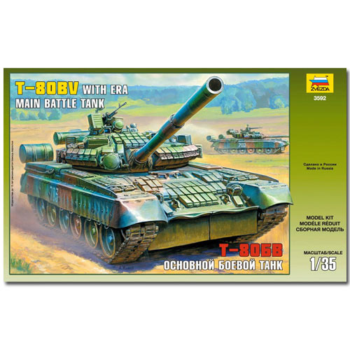 ZVEZDA 3592 T-80u Tank with Era Military Model Kit 1:35