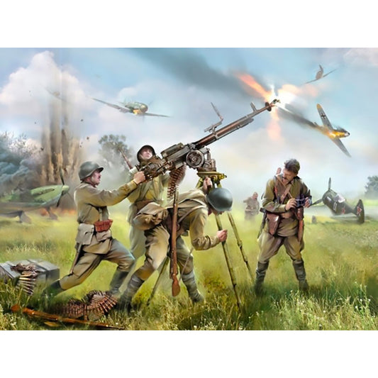 Zvezda 3609 Soviet DSHK Machine Gun with Crew 1:35 Model Kit