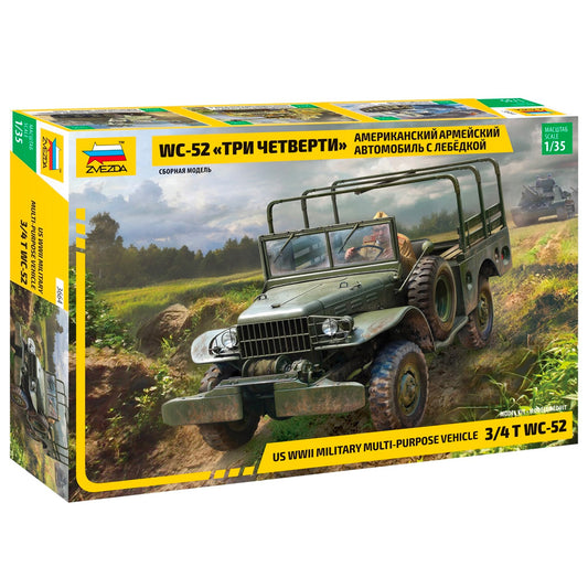 Zvezda 3664 US WWII Dodge WC-52 3/4 T 1:35  Model Kit