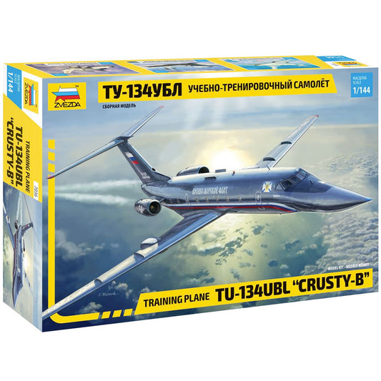 Zvezda Z7036  Tupolew Tu-134 Ubl Training Plane 1:144 Plastic Model Kit