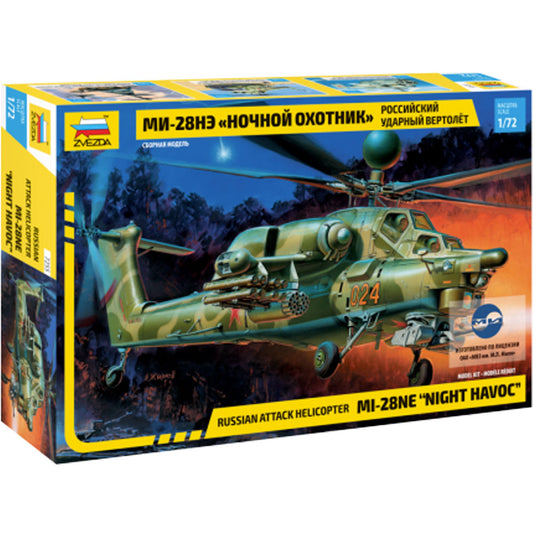 ZVEZDA Mil Mi-28ME HAVOC Russian Attack Helicopter 1:72 Plastic Model Kit Z7255