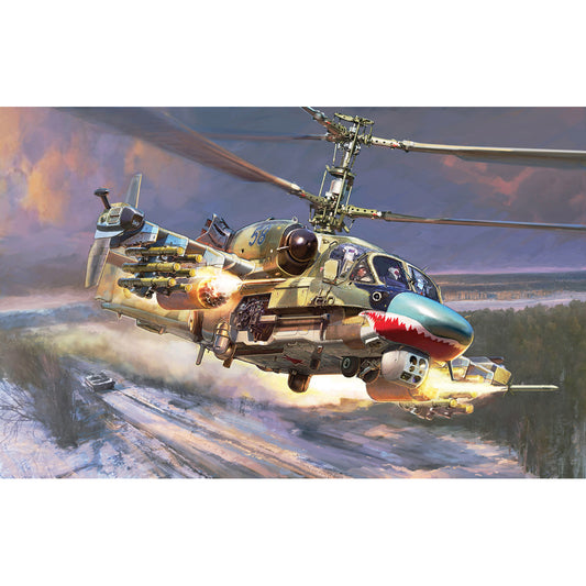 Zvezda 7429 Ka-52 Russian Attack Helicopter 1:144 Model Kit
