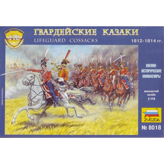 Zvezda Lifeguard Cossacks Napoleonic Wars 1812-14 1:72 Plastic Model Kit 8018